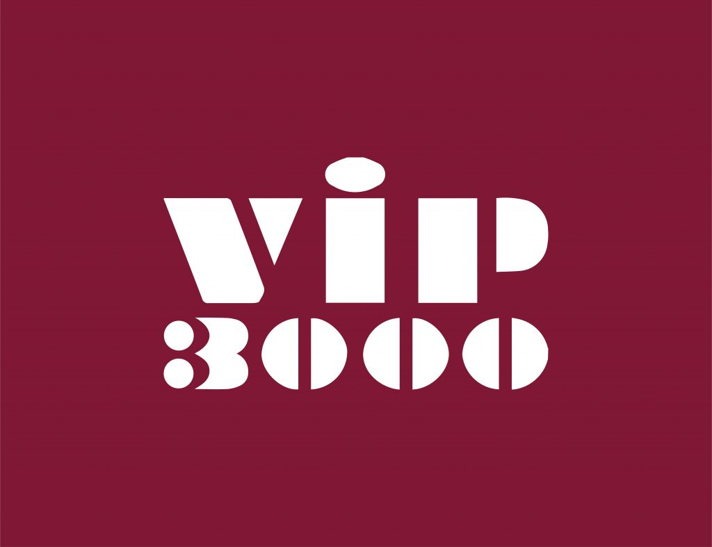 VIP3000 Logo in Rot-Weiß